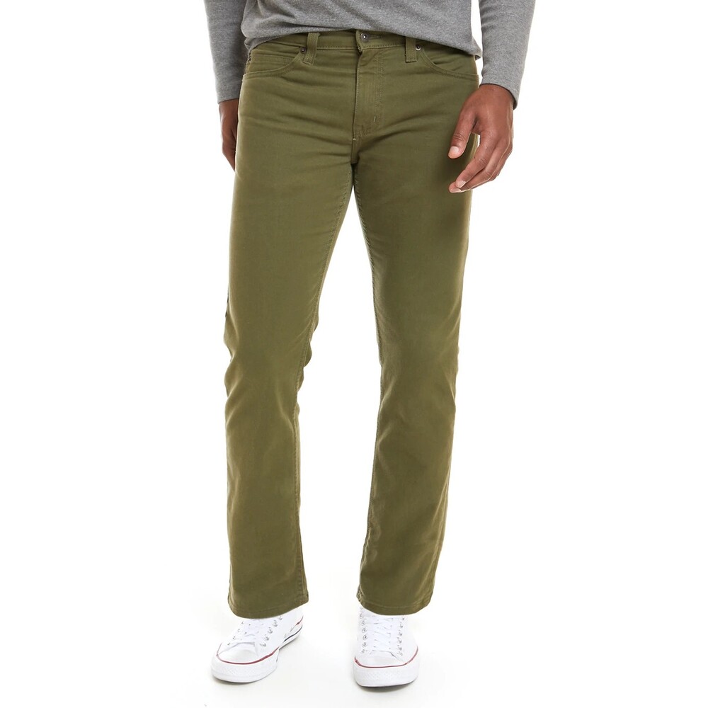 True Craft Straight Flex Men's Size 36x30 Olive Green Stretch Denim Jeans NWT
